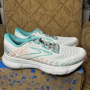 Brooks Glycerin 20 Womens 10.5‎ D Oyster Latigo Bay Coral Neutral Shoes EUC